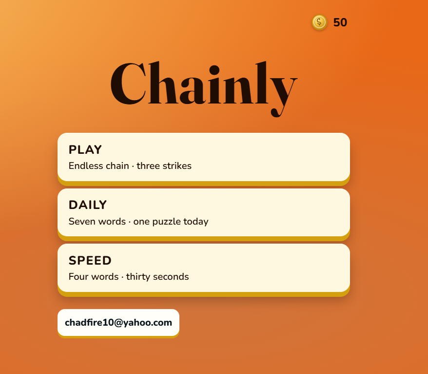 Chainly home: Play, Daily, and Speed